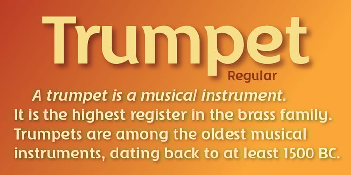 Trumpet Font Poster 2