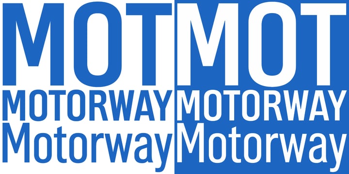 Motorway Font Poster 4
