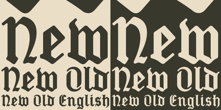 New Old English Font Poster 2
