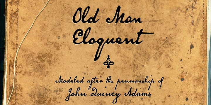Old Man Eloquent Font Poster 3
