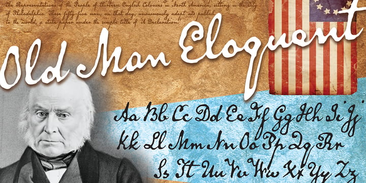 Old Man Eloquent Font Poster 5