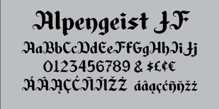 Alpengeist JF Font Poster 3