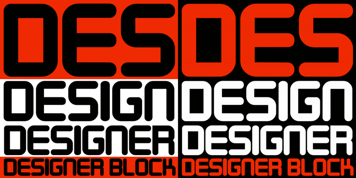Designer Block Font Poster 2