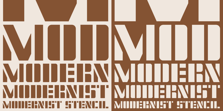 Modernist Stencil Font Poster 2