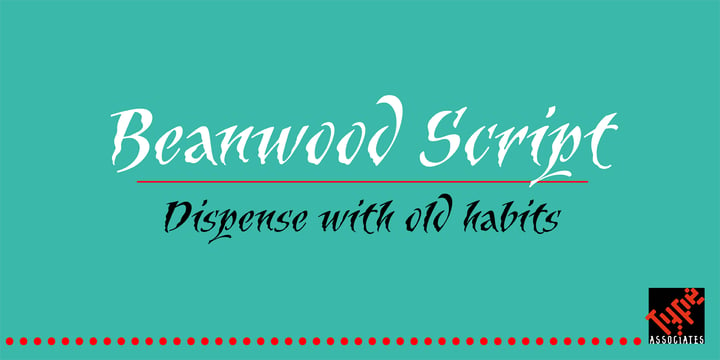 Beanwood Script Font Poster 2