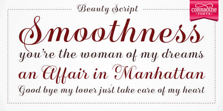 Beauty Script Font Poster 2