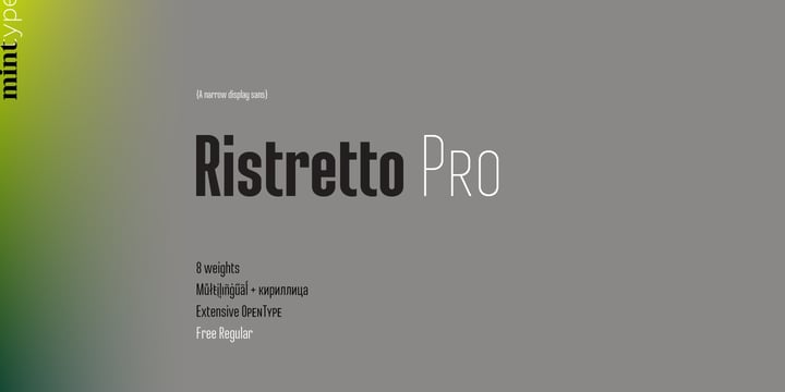 Ristretto Pro Font Poster 1