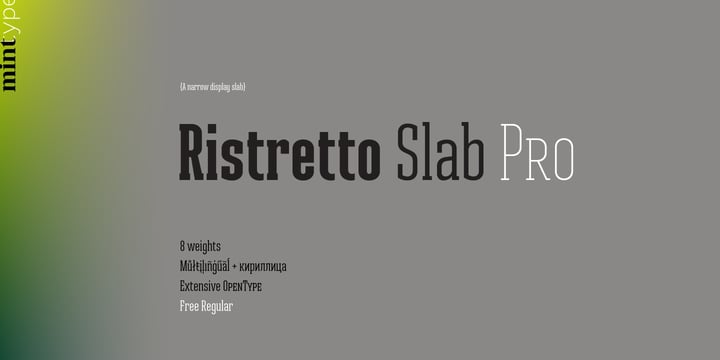 Ristretto Slab Pro Font Poster 1