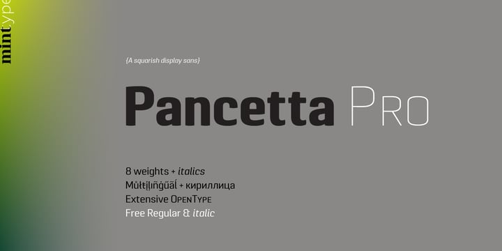 Pancetta Pro Font Poster 1