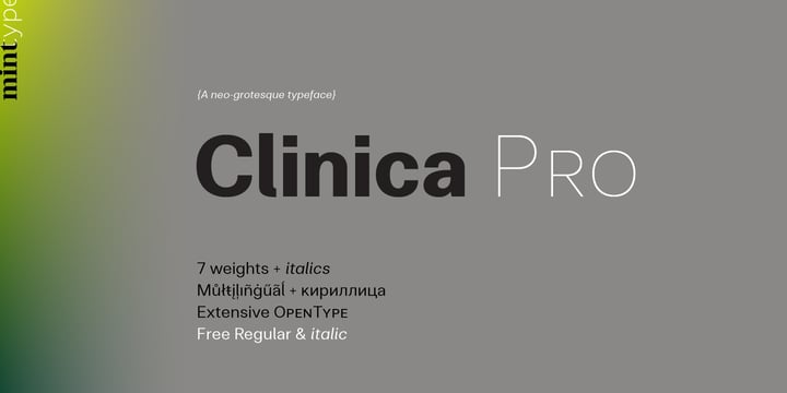 Clinica Pro Font Poster 1