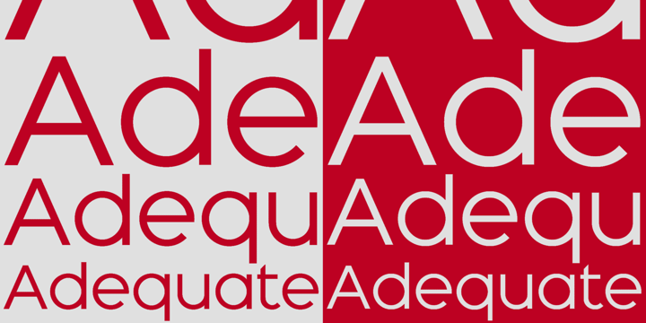 Adequate Font Poster 1