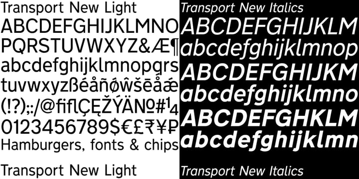 Transport New Font Poster 3