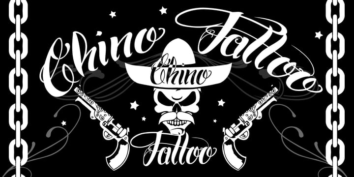 Chino Tattoo Font Poster 4
