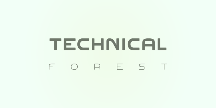 Technical Forest Font Poster 1