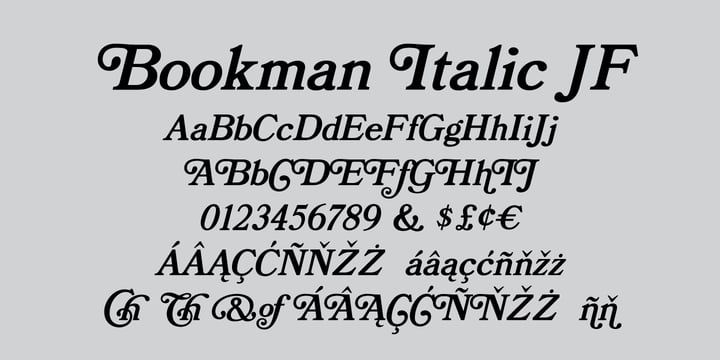 Bookman JF Pro Font: Font chữ Bookman JF Pro mang lại cho bạn một cái nhìn đặc trưng, tạo ra các tiêu đề và bài viết hiện đại và đầy cảm hứng. Sử dụng font này để tạo ra những thiết kế đẹp mắt và chuyên nghiệp.