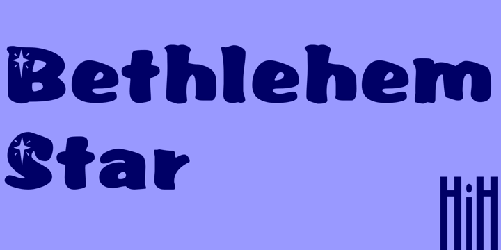 Bethlehem Star Font Poster 1