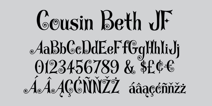 Cousin Beth JF Font Poster 1