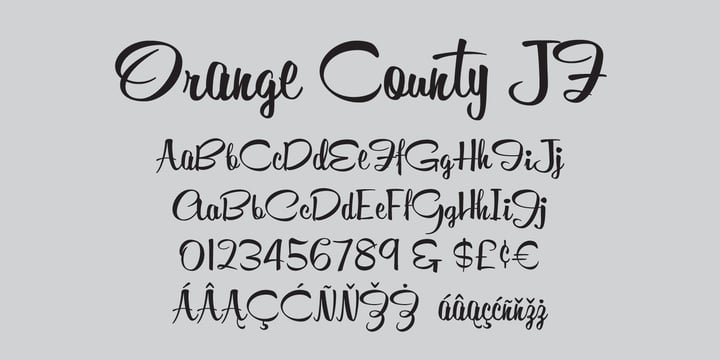 Orange County JF Font Poster 1