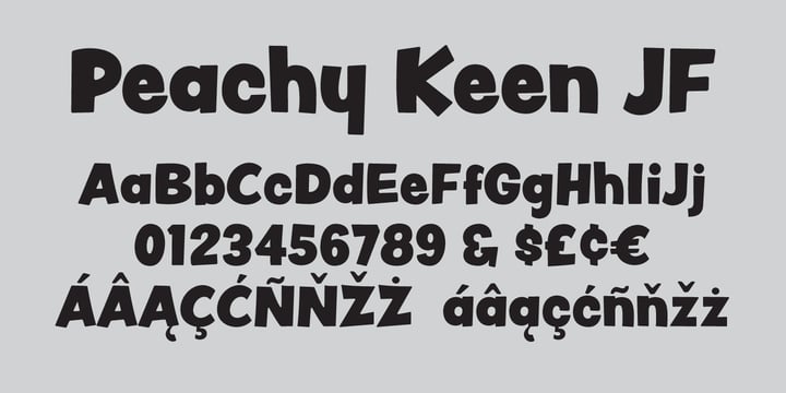 Peachy Keen JF Font Poster 1