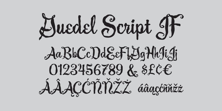 Guedel Script JF Font Poster 1