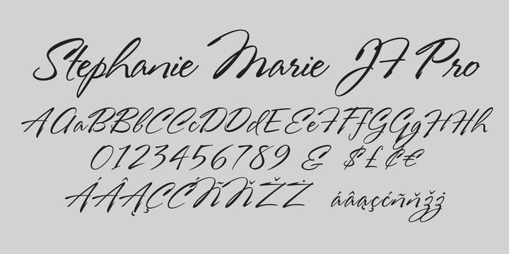 Stephanie Marie JF Pro Font Poster 4
