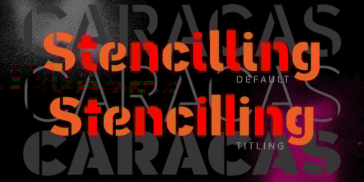 Caracas Stencil Pro Font Poster 14