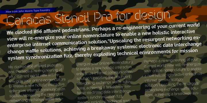 Caracas Stencil Pro Font Poster 12