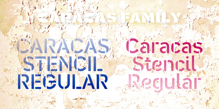 Caracas Stencil Pro Font Poster 8