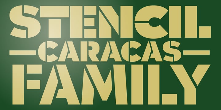 Caracas Stencil Pro Font Poster 6