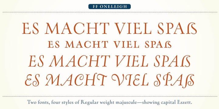 FF Oneleigh Font Poster 4