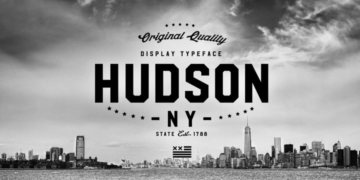 Hudson NY Font Poster 1