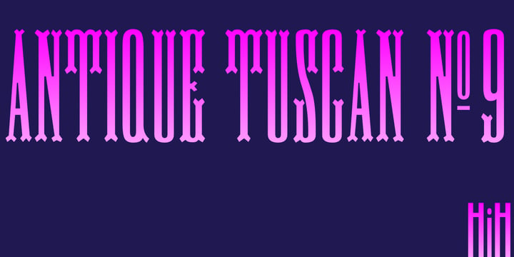 Antique Tuscan No 9 Font Poster 1