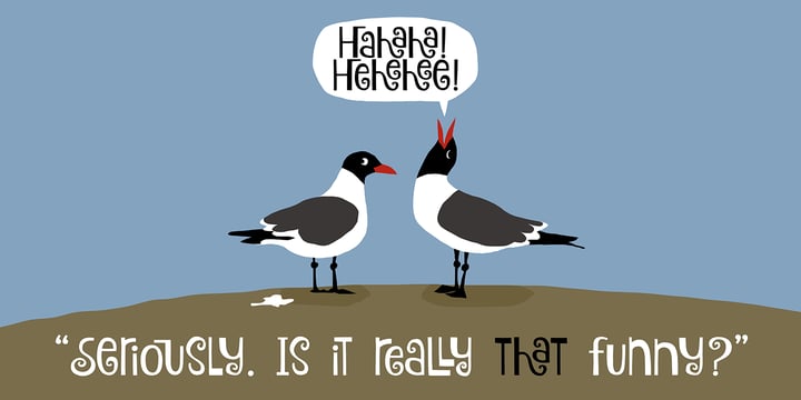 Laughing Gull Font Poster 2
