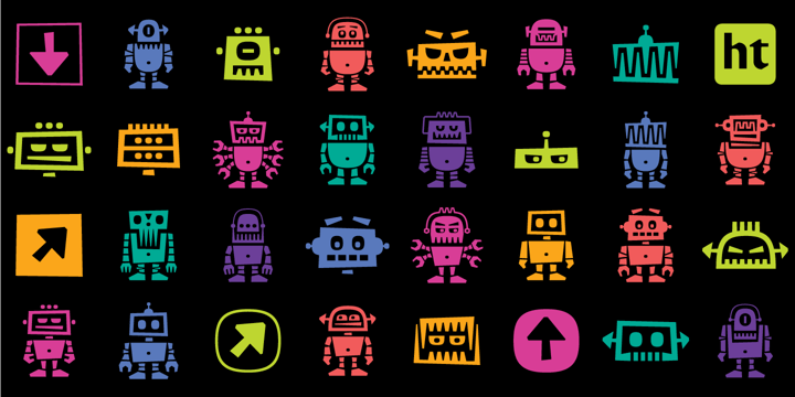 Robots ht Font Poster 4