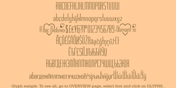 Huxley Cyrillic Font Poster 3