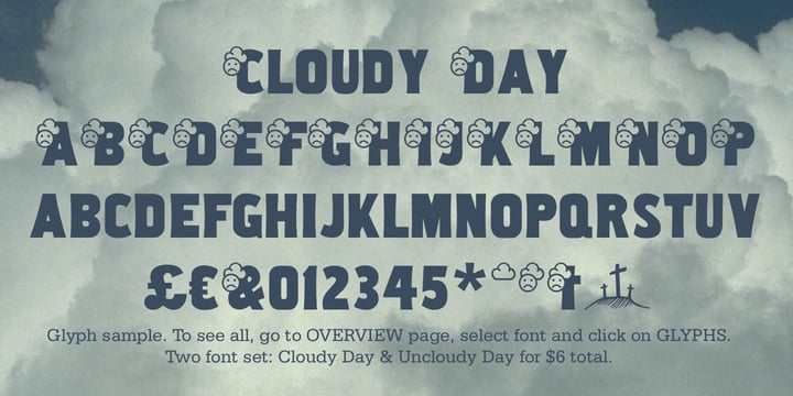 Cloudy Day Font Poster 3