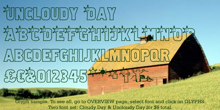 Cloudy Day Font Poster 7