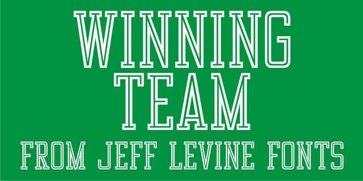 Winning Team JNL Font Poster 1