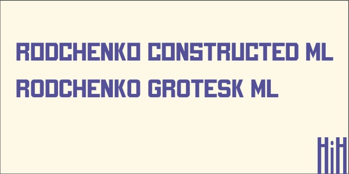 Rodchenko Constructed ML Font Poster 1