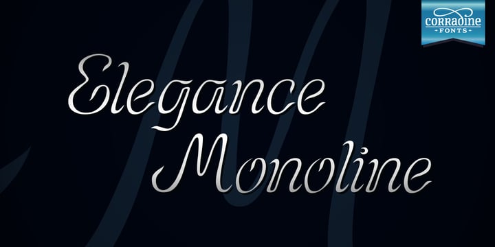 Elegance Monoline Font Poster 1