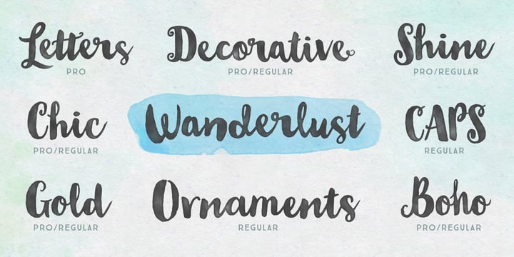 Wanderlust Collection Font Poster 3