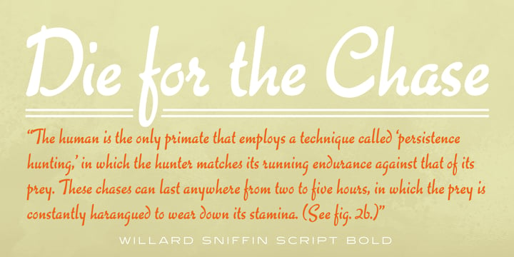 Willard Sniffin Script Font Poster 5
