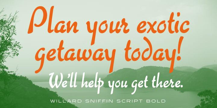 Willard Sniffin Script Font Poster 4