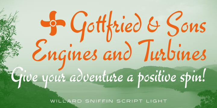 Willard Sniffin Script Font Poster 2