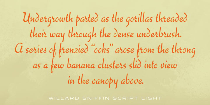 Willard Sniffin Script Font Poster 3