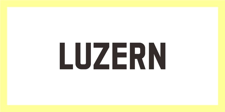 Luzern Font Poster 2