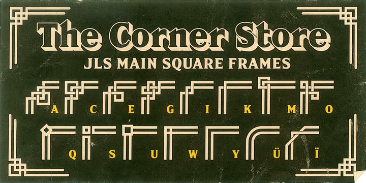 JLS Main Square Frames Font Poster 3