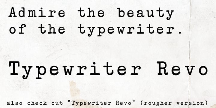 Typewriter Revo Font Poster 4