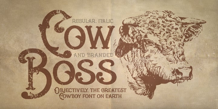 Cow Boss Font Poster 1