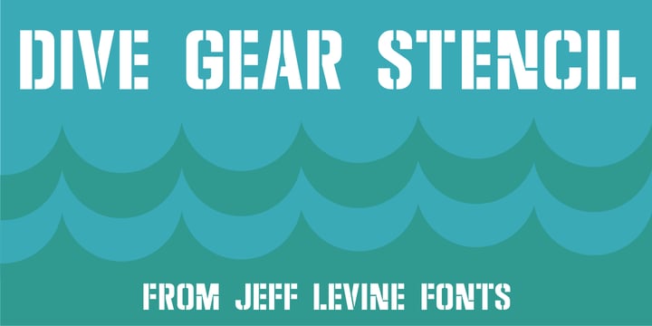 Dive Gear Stencil JNL Font Poster 1